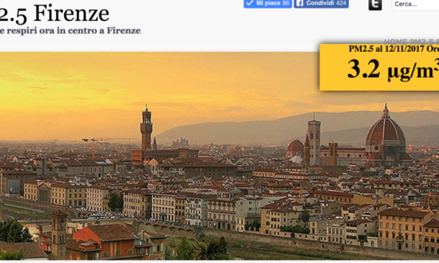 Un benvenuto alla centralina di Pm2.5 Firenze sulla nostra piattaforma