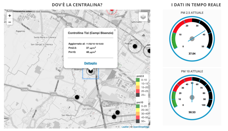 I primi dati online dalla nuova centralina della qualità dell'aria di Campi Bisenzio